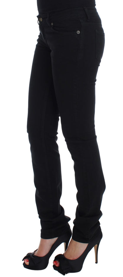 Schicke, schmal geschnittene schwarze Skinny-Jeans