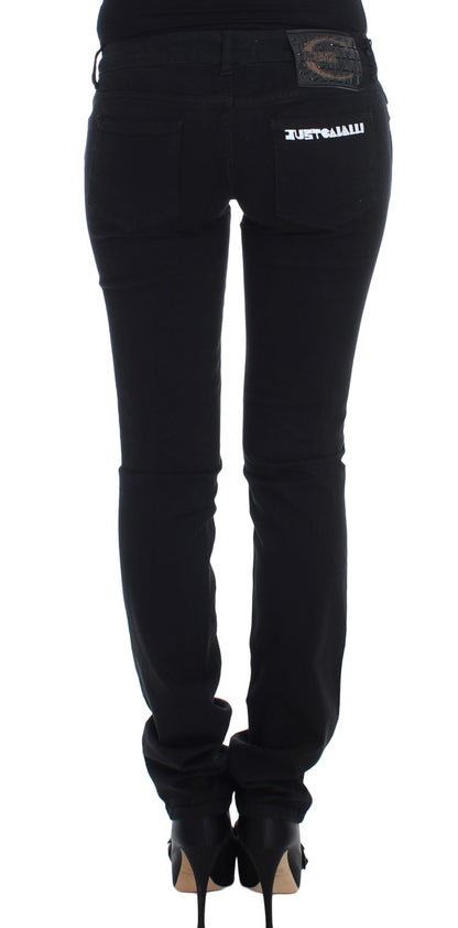 Schicke, schmal geschnittene schwarze Skinny-Jeans