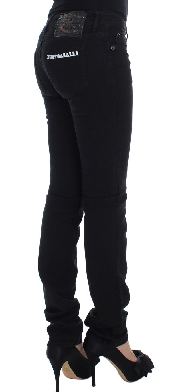Schicke, schmal geschnittene schwarze Skinny-Jeans