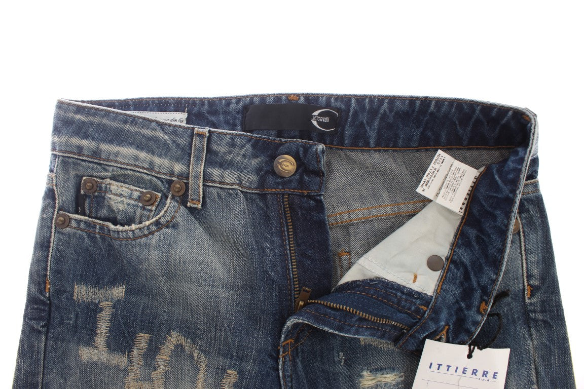 Elegante Flare Fit Jeans aus blauem Denim