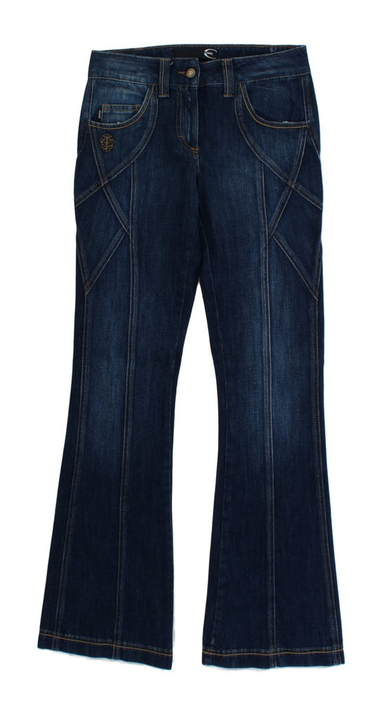 Eleganter Flare Leg Low Waist Denim