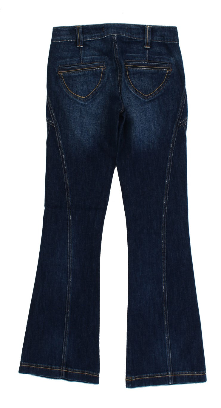 Eleganter Flare Leg Low Waist Denim
