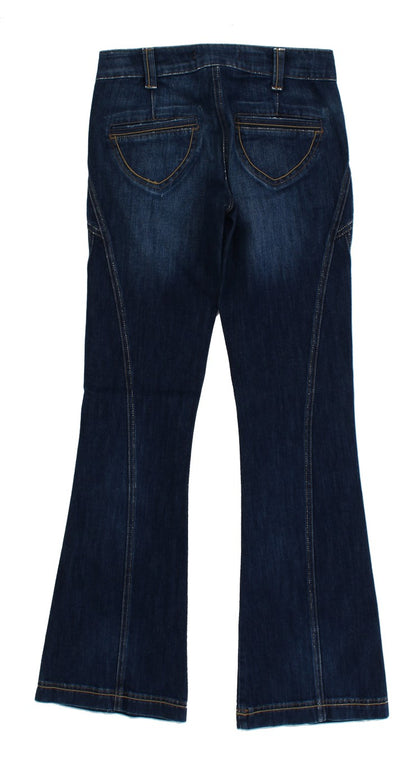 Eleganter Flare Leg Low Waist Denim
