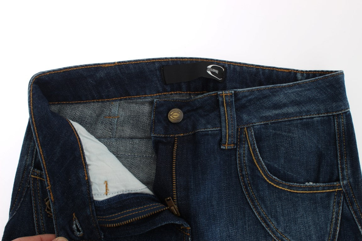 Eleganter Flare Leg Low Waist Denim