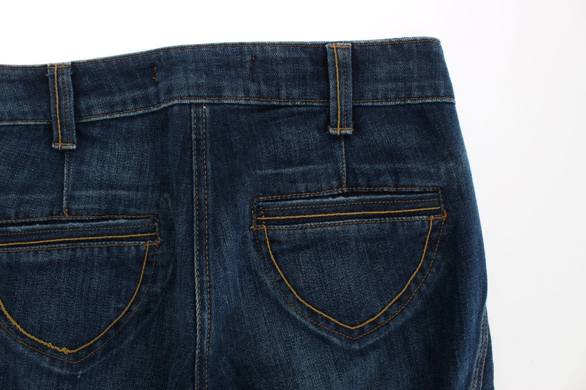 Eleganter Flare Leg Low Waist Denim