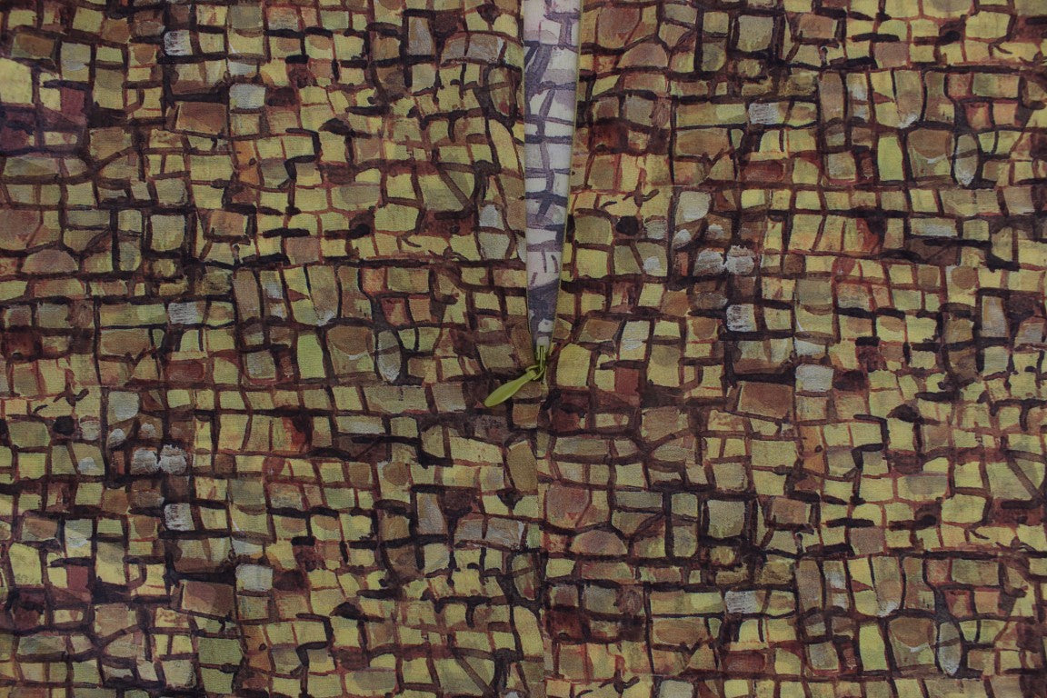 Seidenbluse mit sizilianischem Mosaik-Print