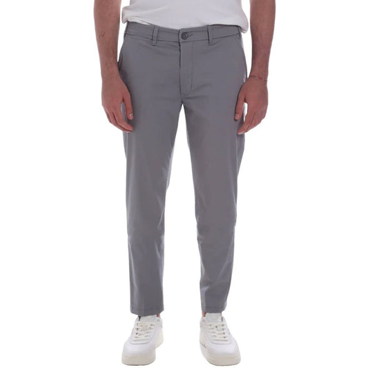 Gray Cotton Jeans & Pant
