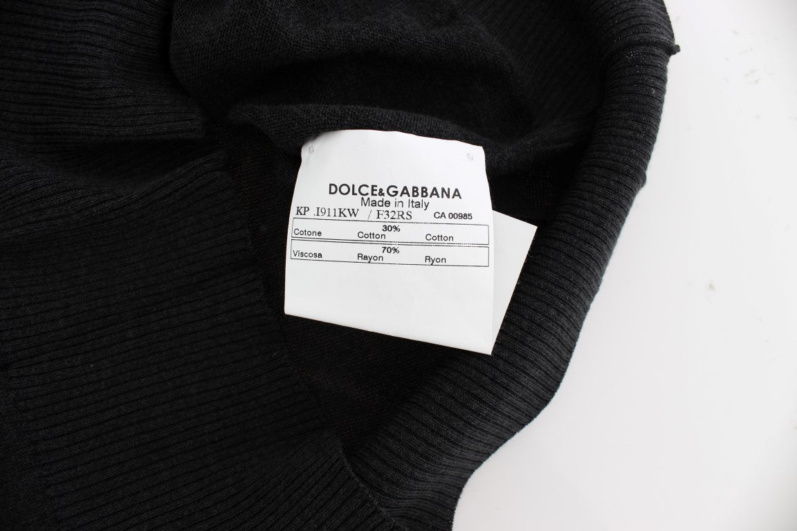 Elegante schwarze ärmellose Pulloverweste