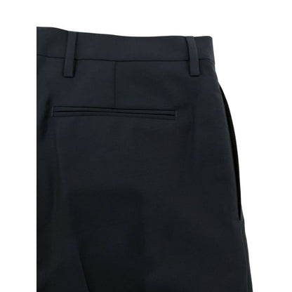 Blue Virgin Wool Men's Trouser