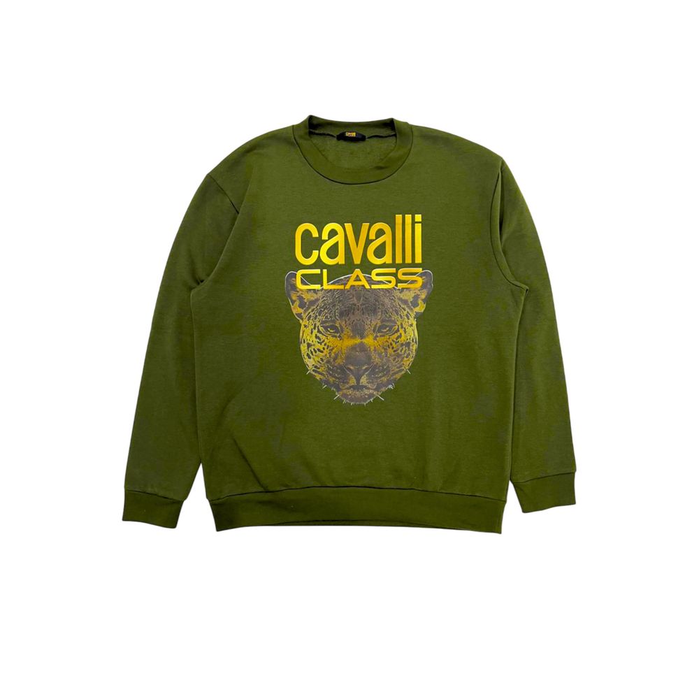 Green Polyester Men Sweater