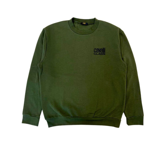 Green Cotton Men Sweater