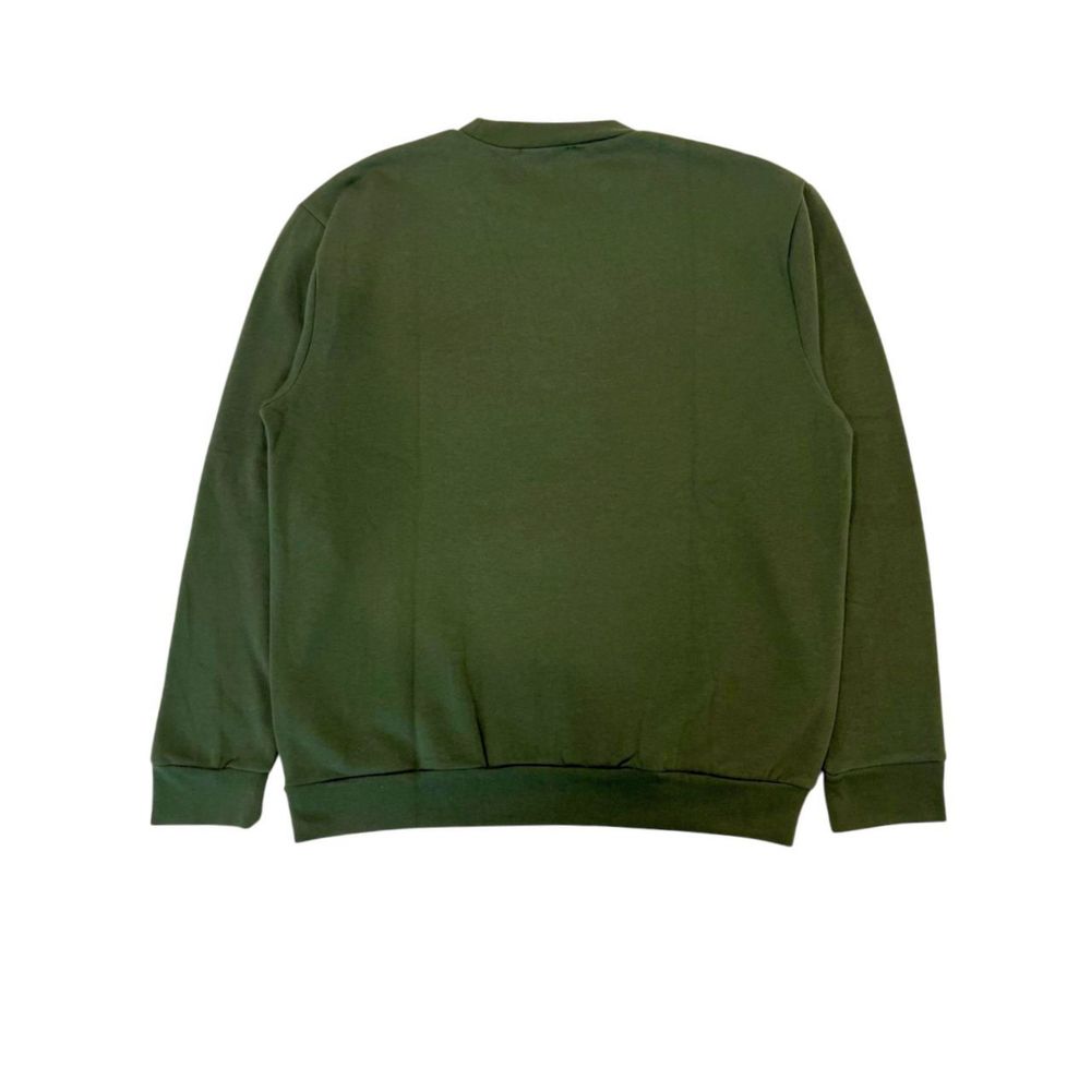 Green Cotton Men Sweater