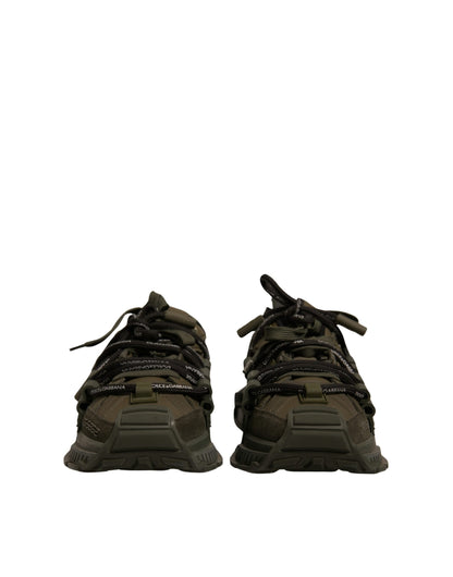 Military Green Space Low Top Sneakers Shoes