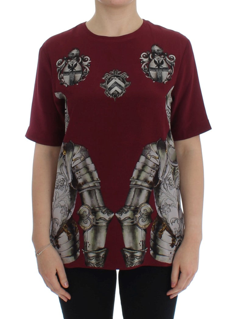 Seidenbluse „Enchanted Sicily“ mit Ritter-Print