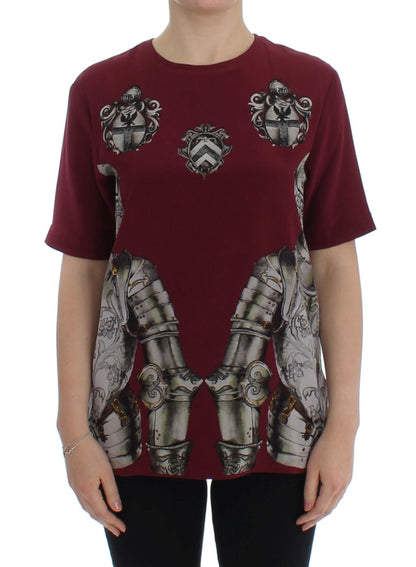 Seidenbluse „Enchanted Sicily“ mit Ritter-Print