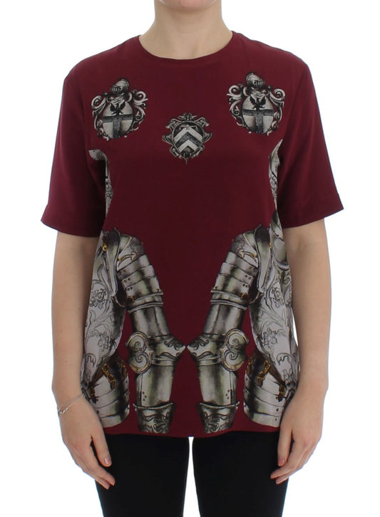 Seidenbluse „Enchanted Sicily“ mit Ritter-Print