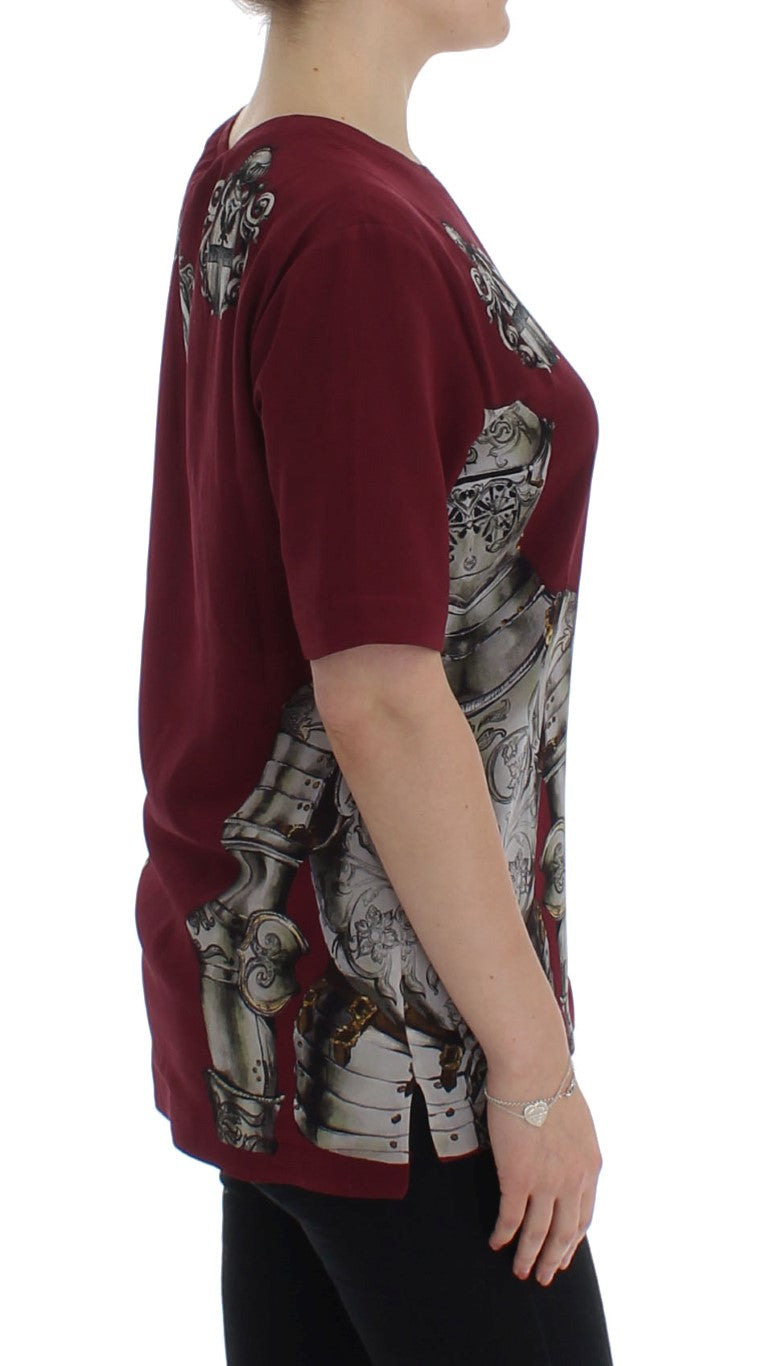 Seidenbluse „Enchanted Sicily“ mit Ritter-Print