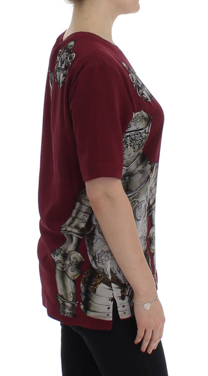 Seidenbluse „Enchanted Sicily“ mit Ritter-Print
