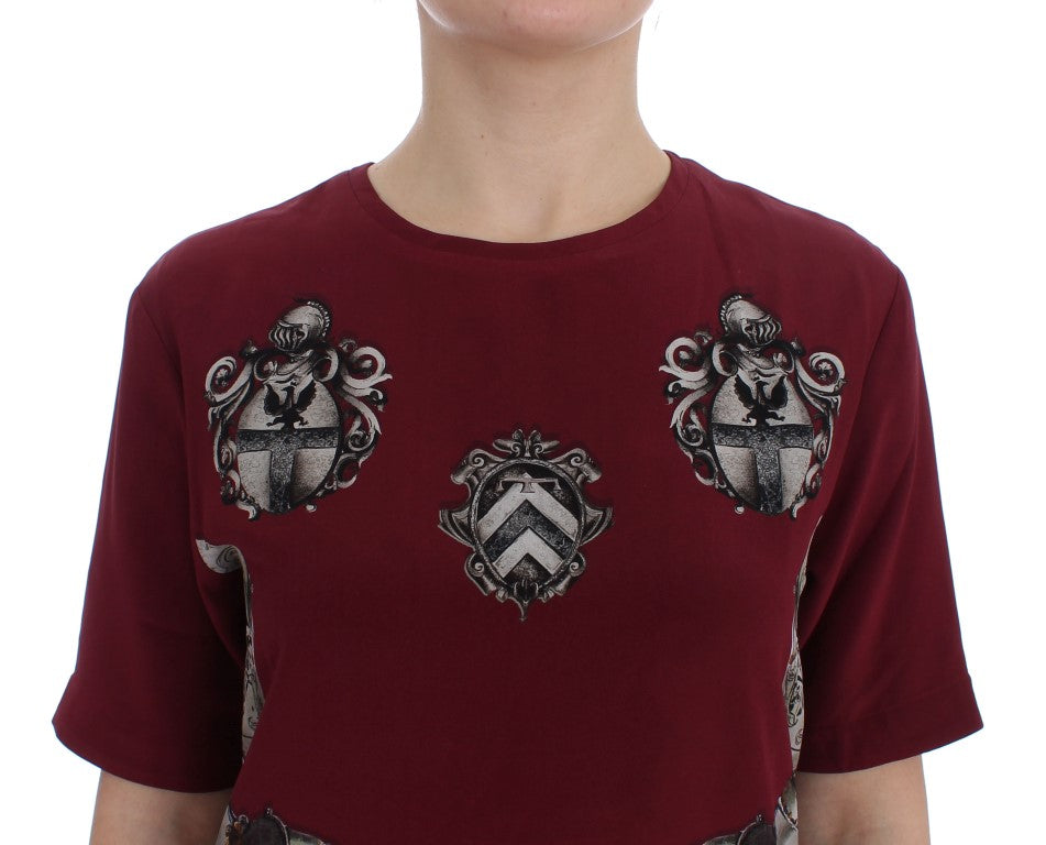 Seidenbluse „Enchanted Sicily“ mit Ritter-Print
