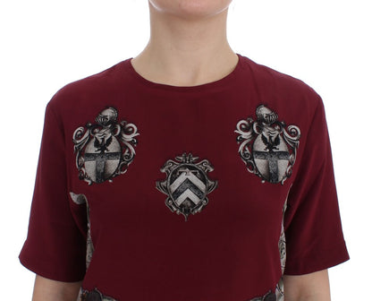 Seidenbluse „Enchanted Sicily“ mit Ritter-Print