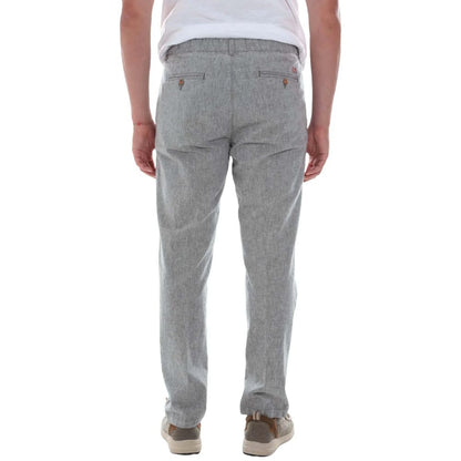Gray Linen Men Trouser