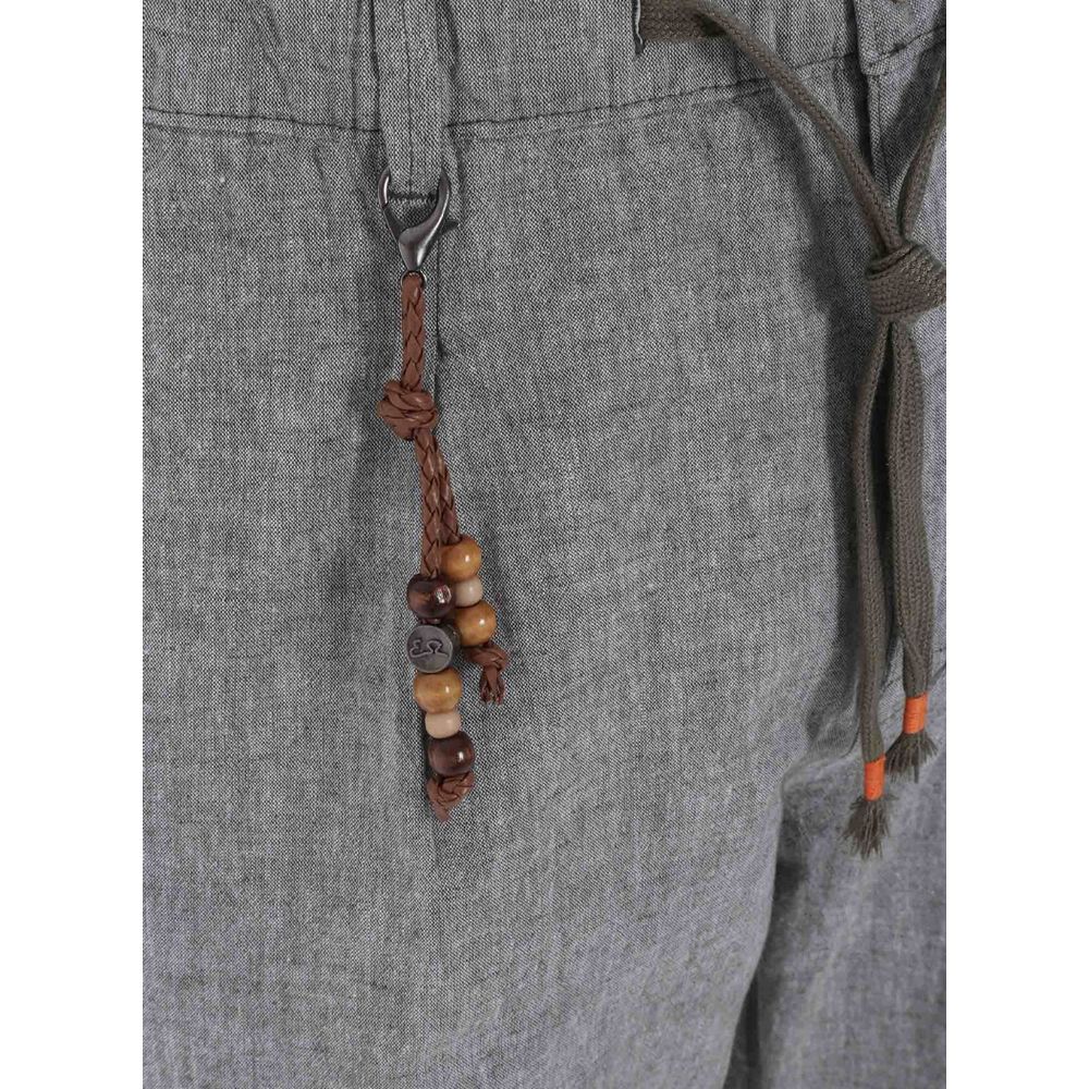 Gray Linen Men Trouser