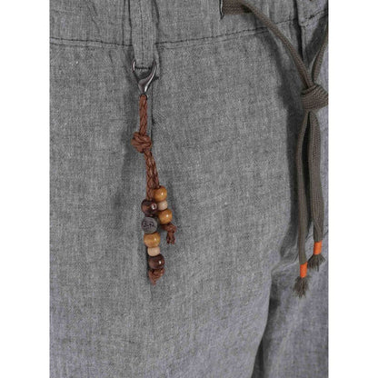 Gray Linen Men Trouser