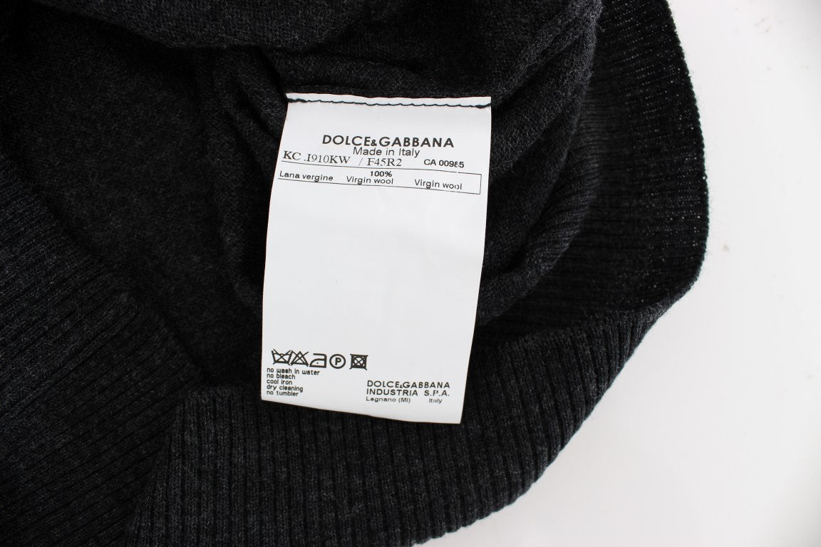 Eleganter grauer Woll-Cardigan