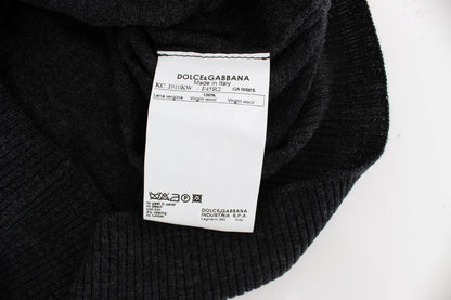 Eleganter grauer Woll-Cardigan