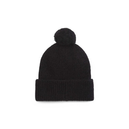 Black Alpaca Leather Hat
