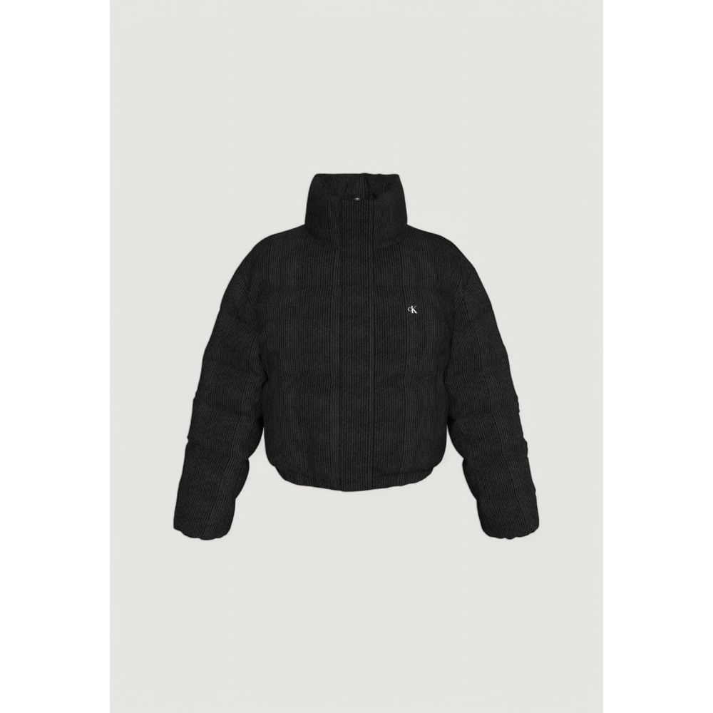 Black Polyester Jackets & Coat