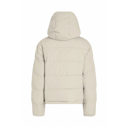 Beige Recycled Polyester Jackets & Coat