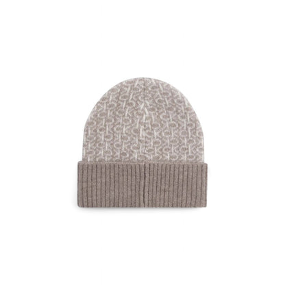Beige Alpaca Leather Hat