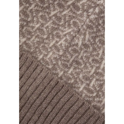Beige Alpaca Leather Hat