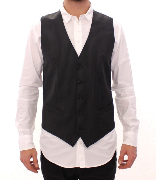 Elegante grau gestreifte Weste