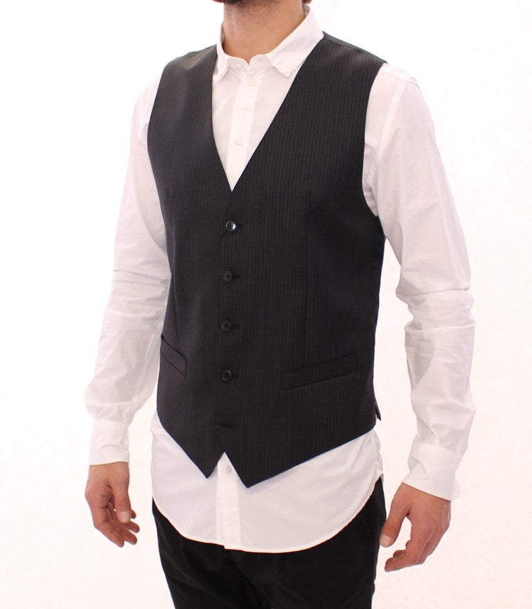 Elegante grau gestreifte Weste