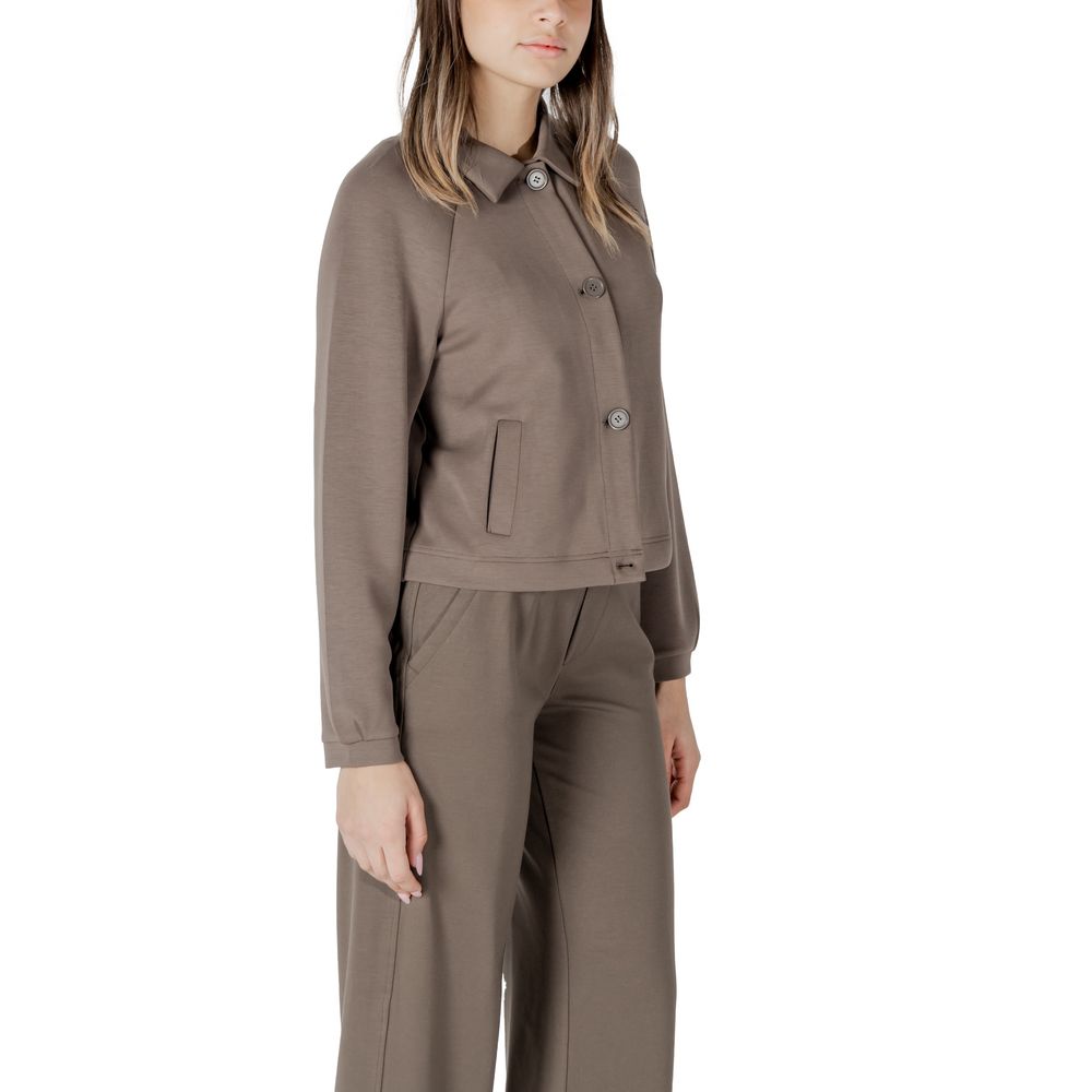 Gray Modal Jackets & Coat