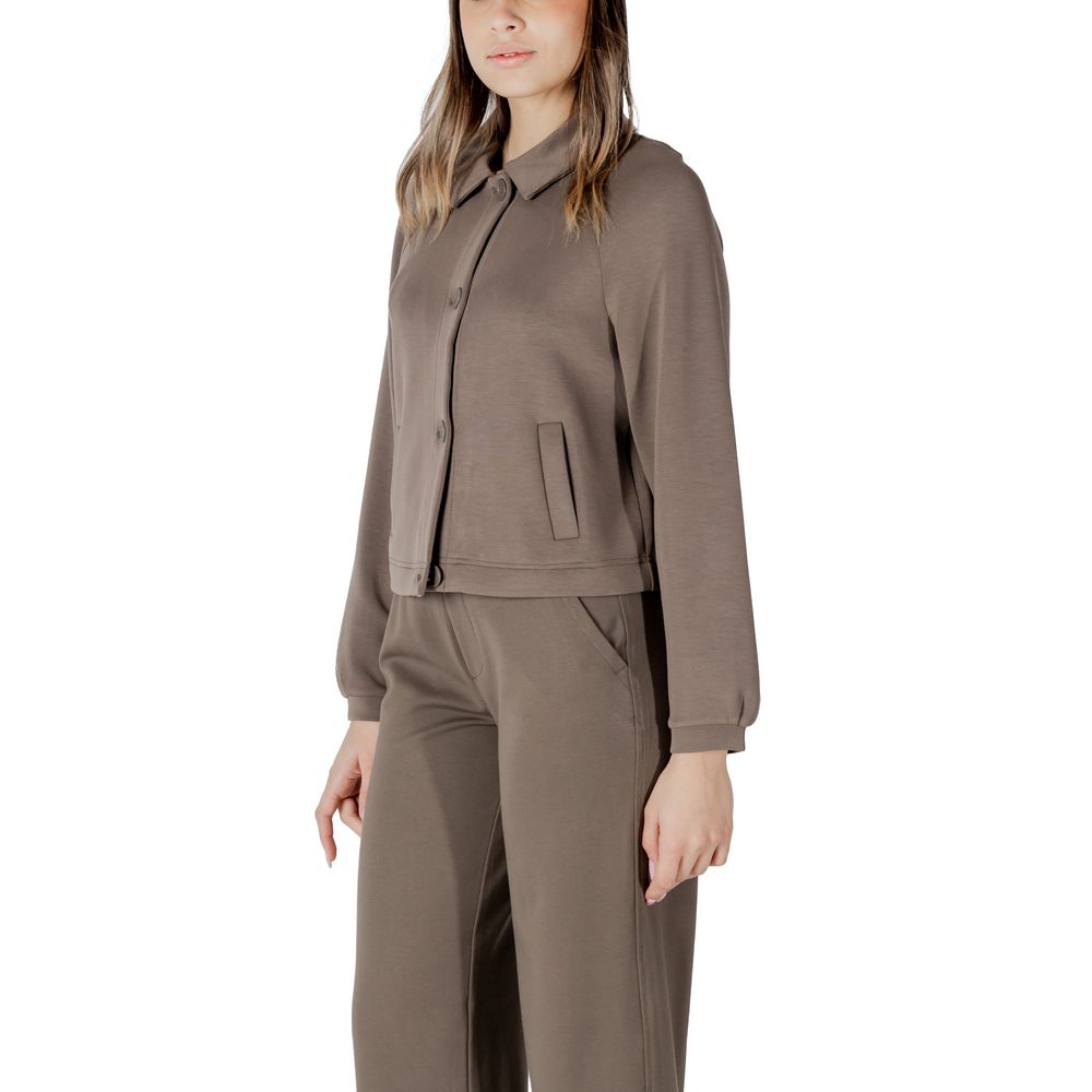 Gray Modal Jackets & Coat