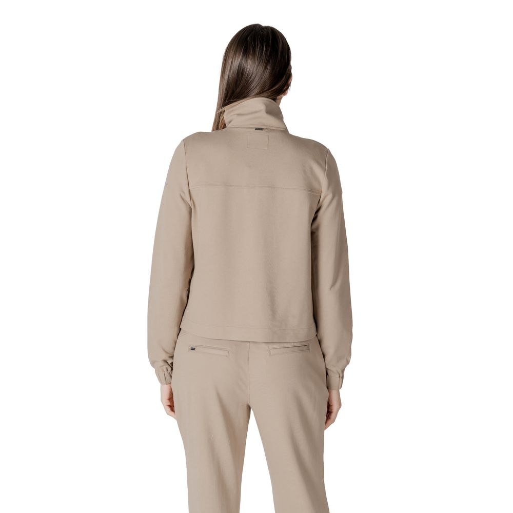 Beige Viscose Jackets & Coat