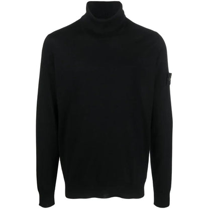 Black Wool Men Sweater