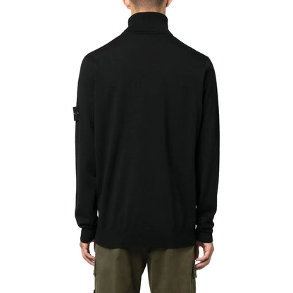 Black Wool Men Sweater
