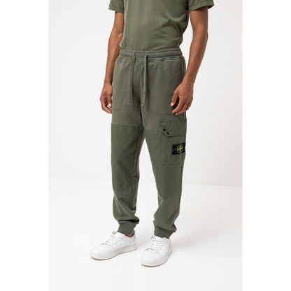 Green Cotton Men's Track Pant