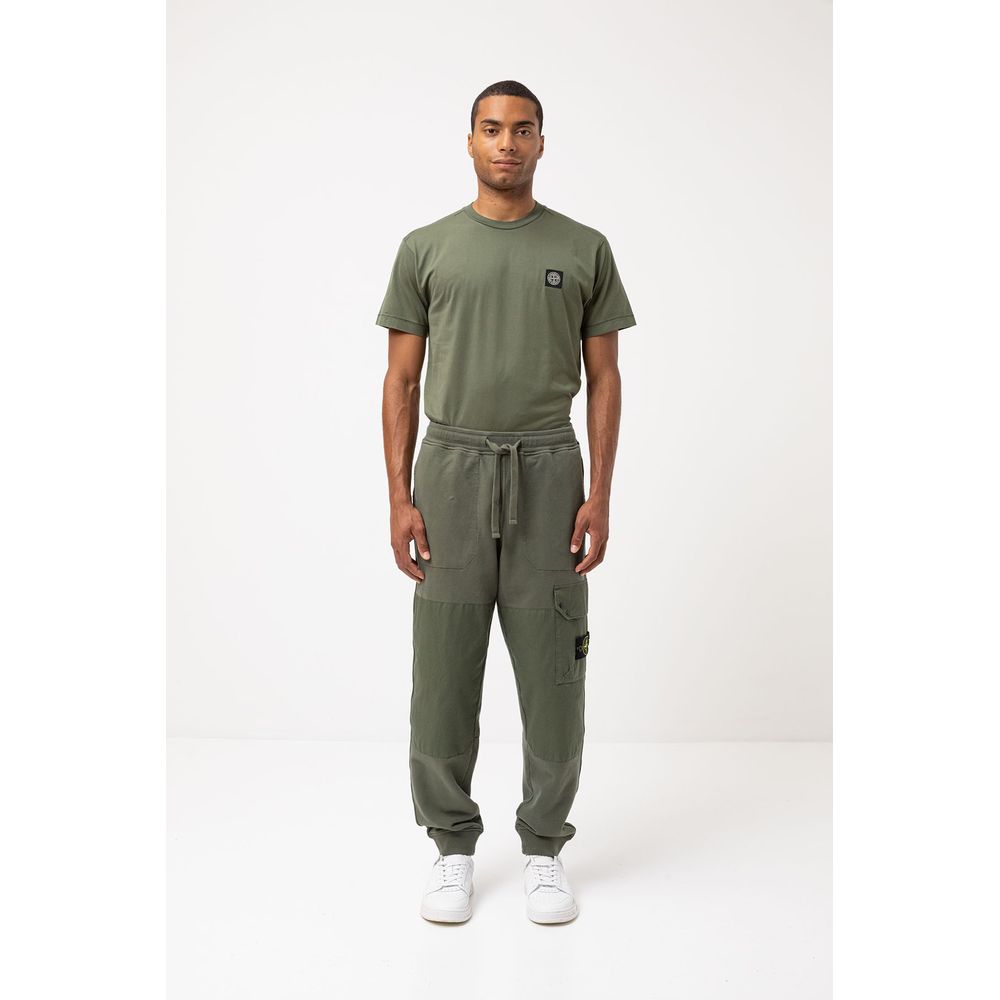 Green Cotton Men's Track Pant
