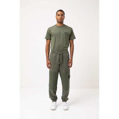 Green Cotton Men's Track Pant