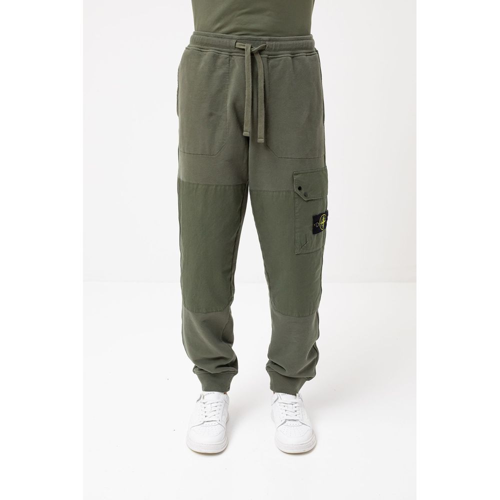 Green Cotton Men's Track Pant