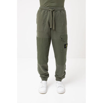 Green Cotton Men's Track Pant