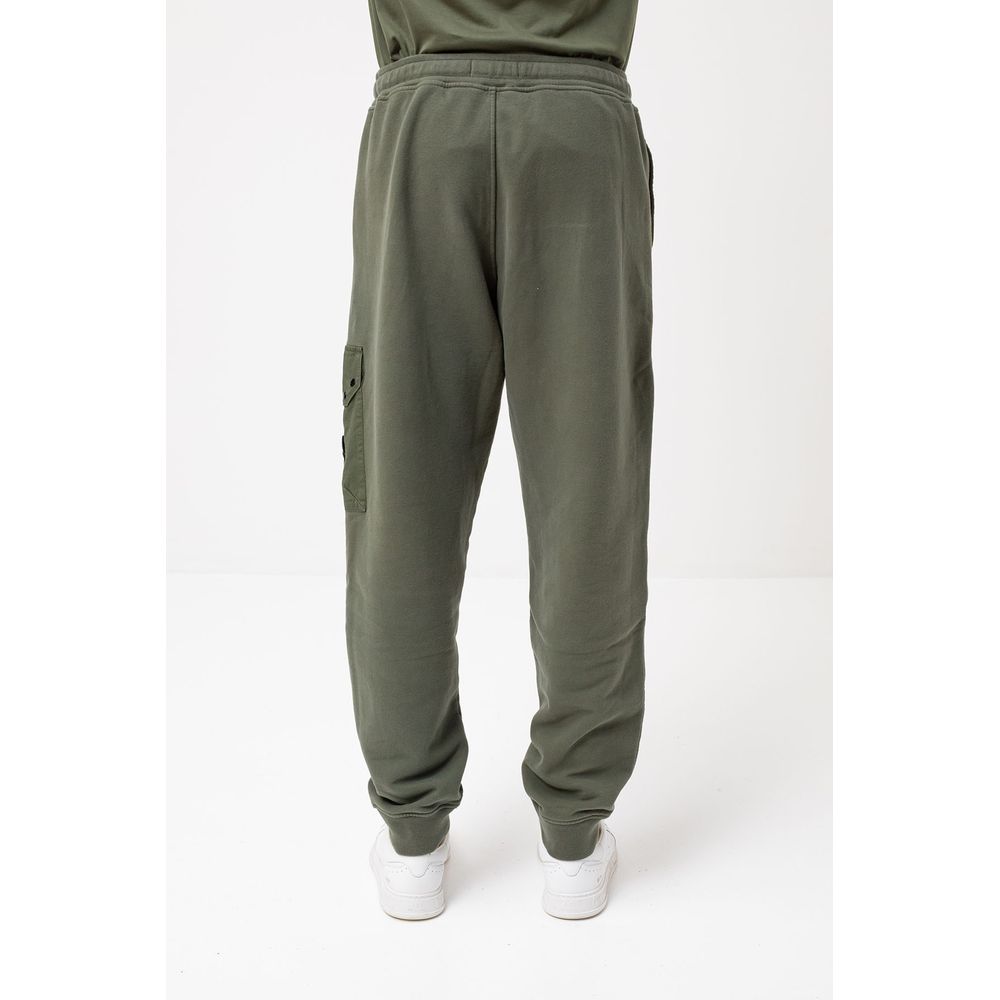 Green Cotton Men's Track Pant