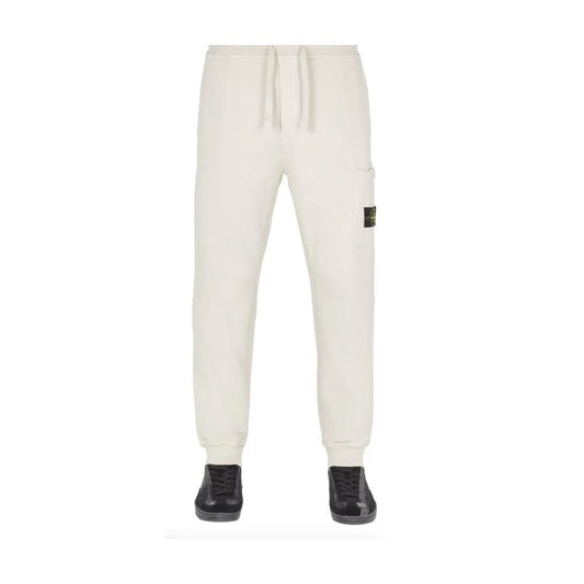 Beige Cotton Men's Trouser