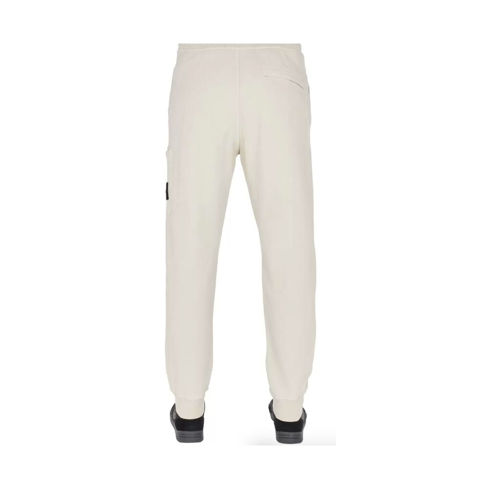 Beige Cotton Men's Trouser