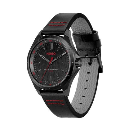 Black Leather Watch